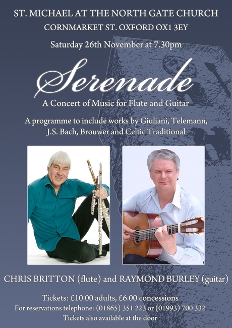 Serenade Concert 26th Nov Flyer