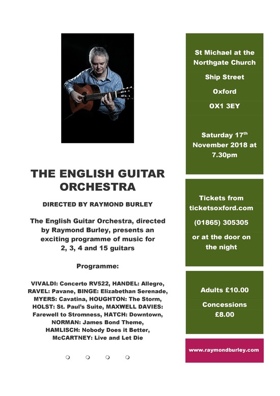 English Guitar Orchestra Concert 17th Nov 2018